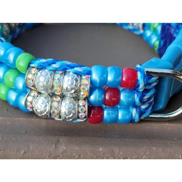 Custom Handmade Beaded Bling Dog Collar - Picture 2 of 2